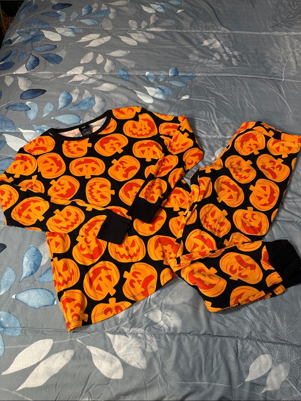 EUC Hyde & Eek! Women’s Halloween Pumpkin 🎃 Pajama Set - Black & Orange Sz M